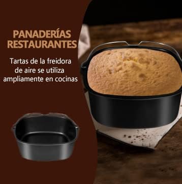 Airfryer Auflaufform Quadratisch, 17 cm Backform für Heissluftfritteuse Backform Heissluftfritteuse