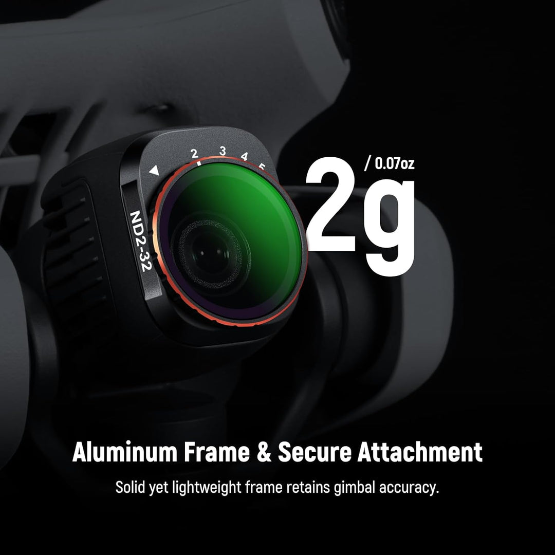 NEEWER Variables ND Filter Set, kompatibel mit DJI Mini 4 Pro, ND2-32 (1-5 Stop)+ND64-512 (6-9 Stop)