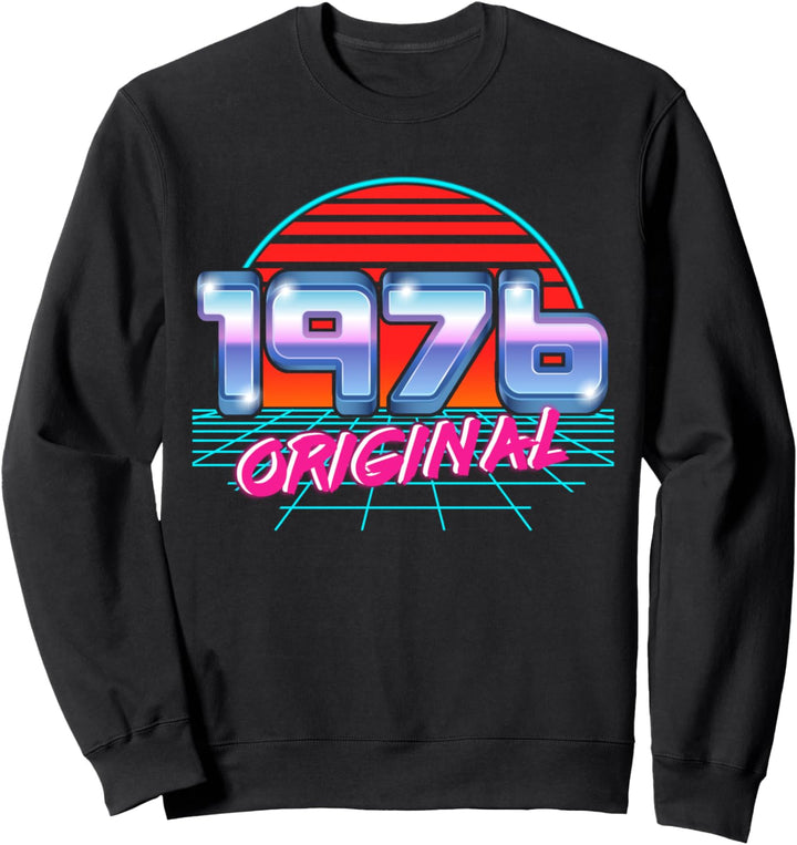 Original 1976 Retro 47. Geburtstag Vaporwave Style 47 Jahre alt Sweatshirt
