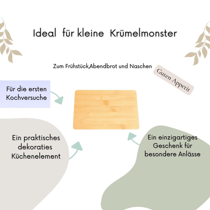 Personalisiertes Frühstücksset, 2er Set Schneidebrett mit Gravur, Geschenke für Oma und Opa, Brettch