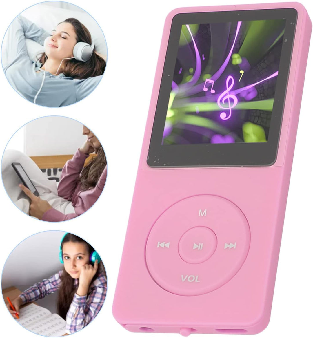 MP3-Player mit UKW-Radio und Sprachaufzeichnung, 8 GB MP4-Player, Unterstützt Bis zu 64 GB, 30 Stund