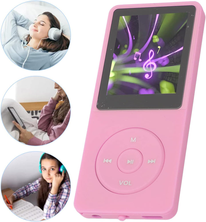 MP3-Player mit UKW-Radio und Sprachaufzeichnung, 8 GB MP4-Player, Unterstützt Bis zu 64 GB, 30 Stund