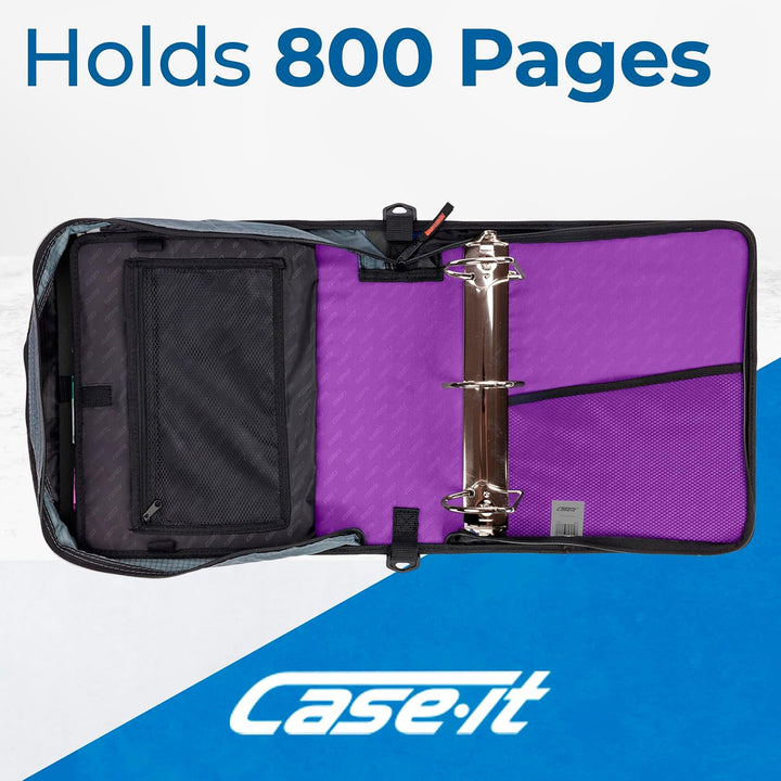 Case-it D-186 The King Size Reissverschluss-Ordner – 10,2 cm D-Ringe – 5 Motivordner – 800 Blatt Kap