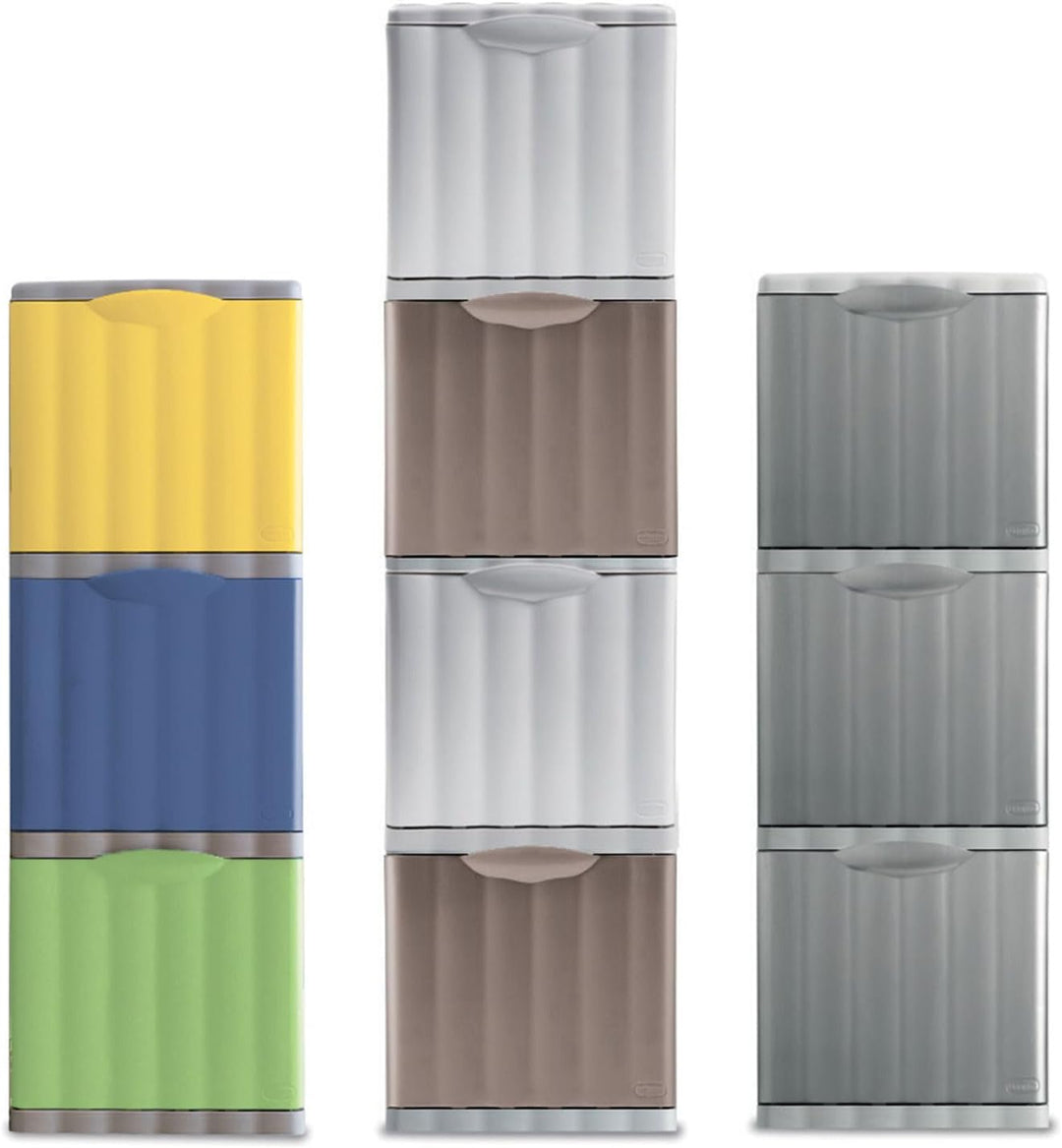 Hummelladen Mülleimer 20 Liter mit Kippfunktion Modulsystem Weiss - 40x40x30cm - seperater Eimer - M