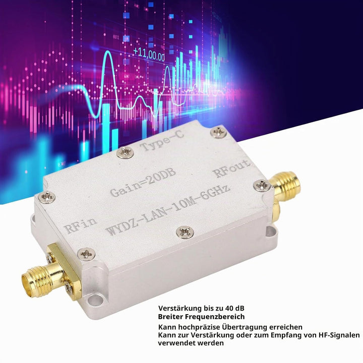 HF-Verstärker 40DB Hohe Verstärkung 10M Bis 6 GHz Breiter Rauscharmer Breitbandverstärker Übertragun