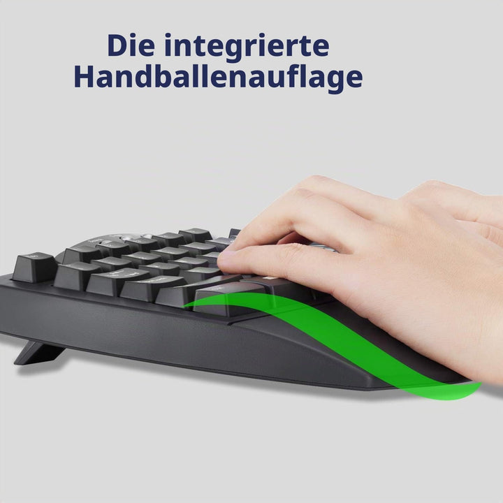 Perixx PERIBOARD-512 Ergonomische Split-Tastatur, USB, unterteiltes Design, mit 7 Multimedia-Tasten