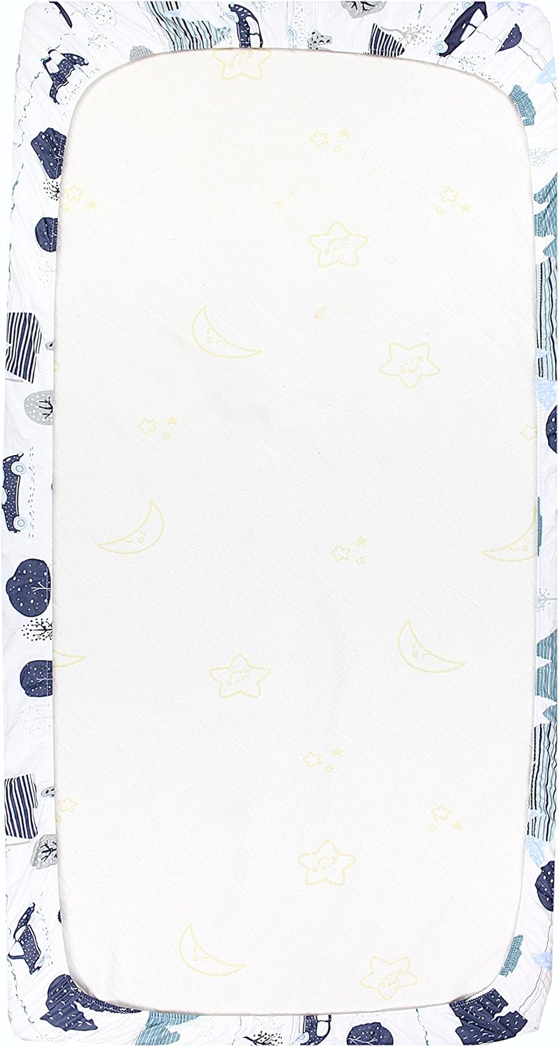 TupTam Baby Spannbettlaken Kinder Spannbetttuch für Babybett Kinderbett 2er Pack, Farbe: Autos Blau,