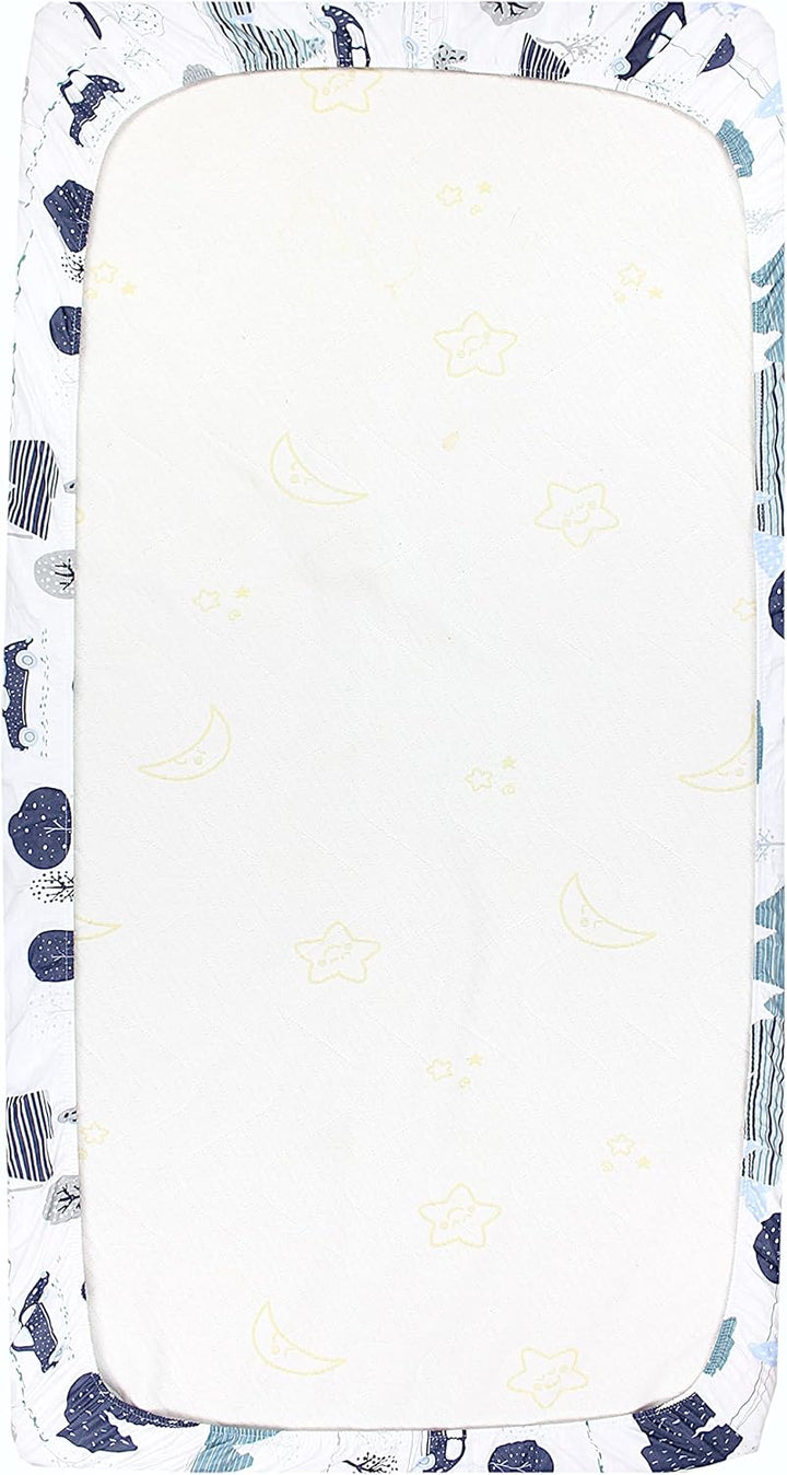 TupTam Baby Spannbettlaken Kinder Spannbetttuch für Babybett Kinderbett 2er Pack, Farbe: Autos Blau,