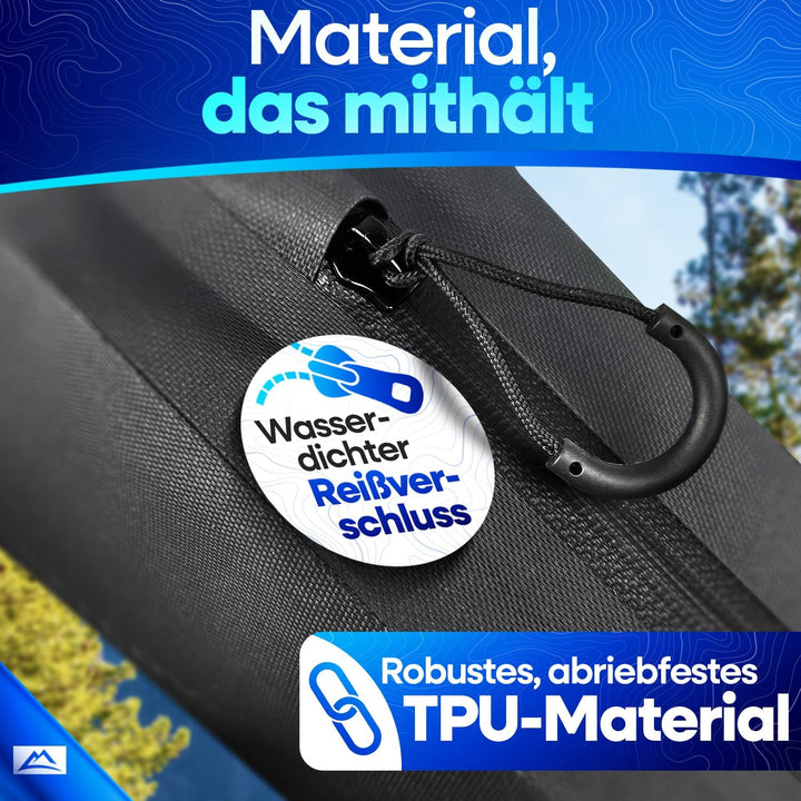 Nextcover® Bikepacking Oberrohrtasche Klett I 100% Wasserdicht Dank AquaShield-TPU I Kompakte Rahmen