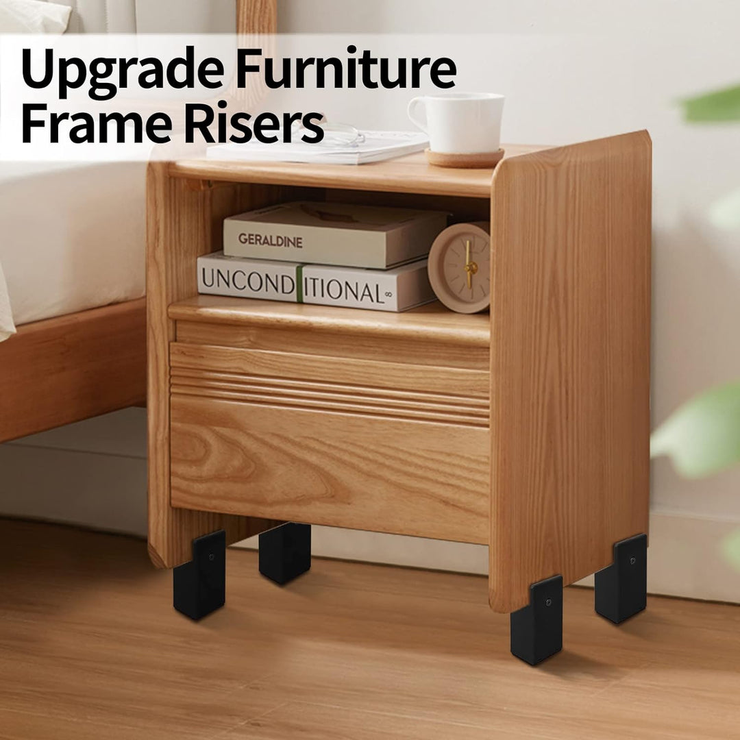 RCHYFEED Betterhöhung 4 Zoll Verstellbarer Schraubklemme, Möbelerhöhung 10cm passend für Fussstärke