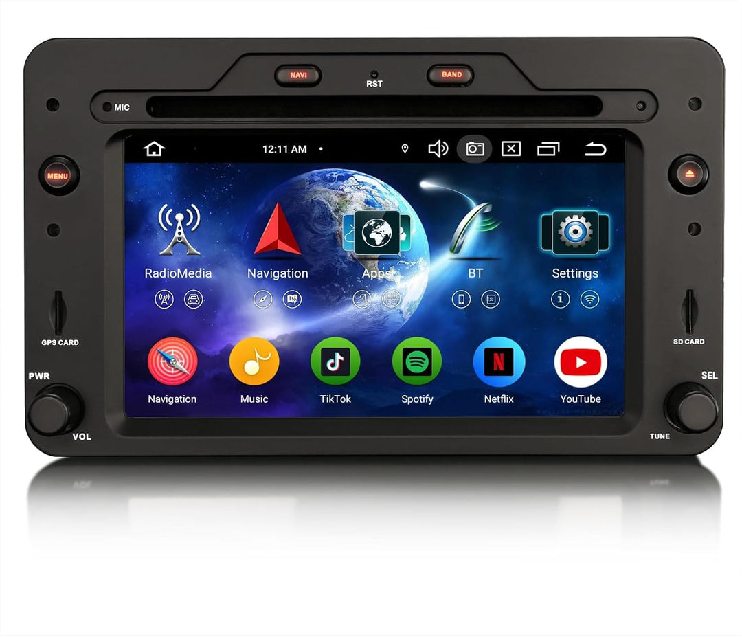 Erisin 8-Kern 4GB RAM+64GB ROM Android 12.0 Autoradio Mit GPS Navi für Alfa Romeo 159 Sportwagon Bre