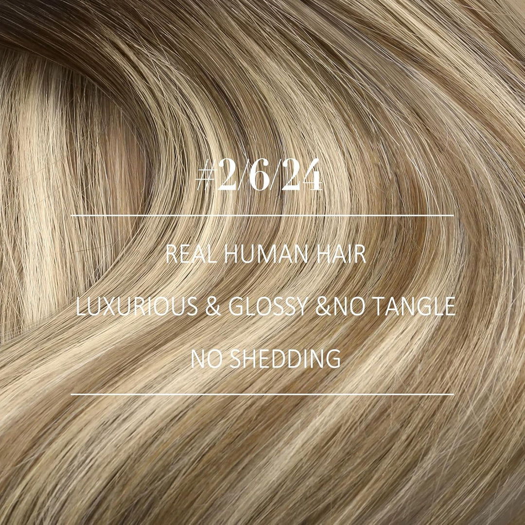 YoungSee Echthaar Tressen Balayage Tressen Extensions Echthaar Braun Balayage Blond Haartressen Echt