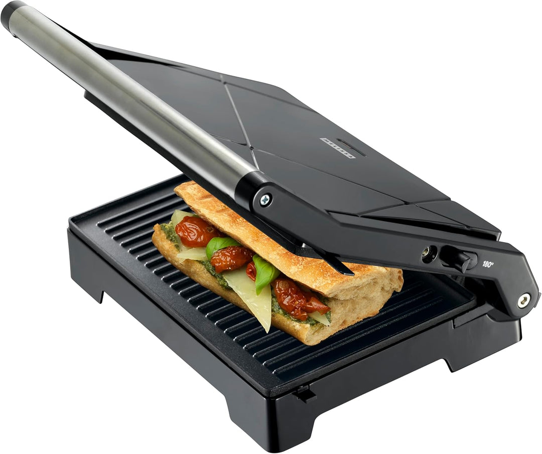 Melissa 16240111 Kontaktgrill - Panini und Sandwich Maker - Antihaftbeschichtet - 1000 Watt - Rutsch