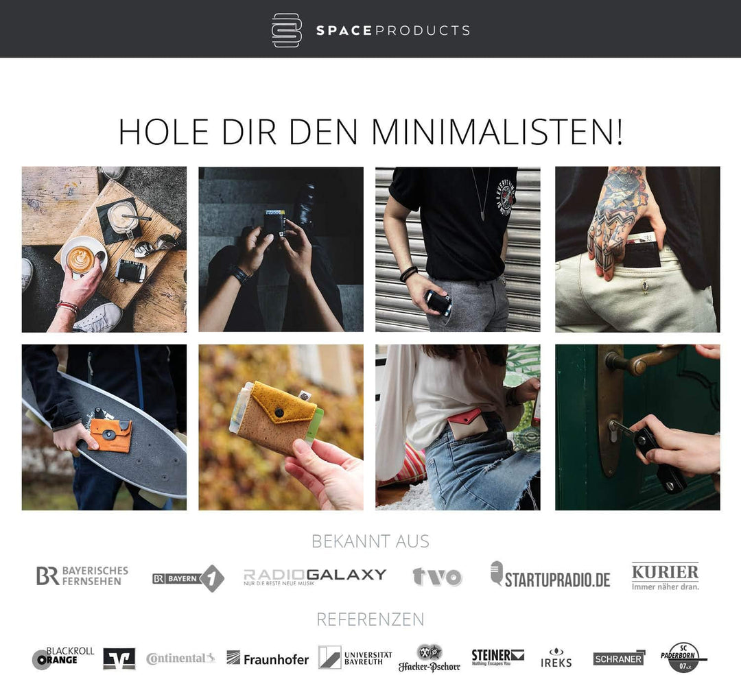Kleine Geldbörse mit Münzfach aus nachhaltigem Kork I Robustes, langlebiges Material | Vegan I 15 Ka