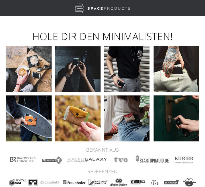 Kleine Geldbörse mit Münzfach aus nachhaltigem Kork I Robustes, langlebiges Material | Vegan I 15 Ka