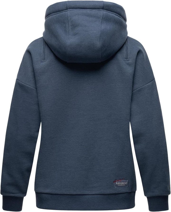 Navahoo Damen Sweatshirt Kapuzenpullover Hoodie Oversized Zuckerbärchen XS-XXL S Dusty Blue, S Dusty
