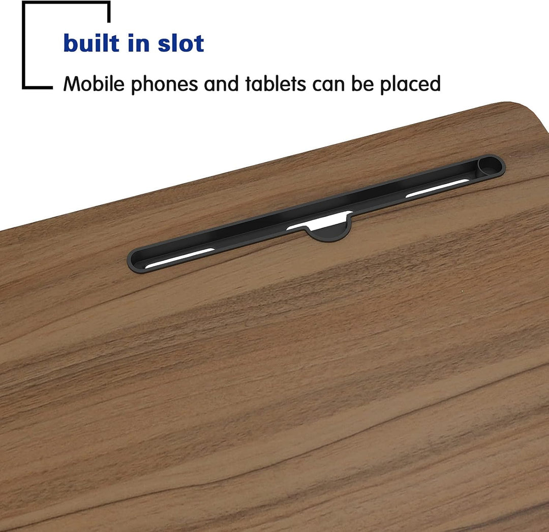 SogesHome Laptoptisch 80 * 40cm höhenverstellbar PC-Tisch mit Rollen, Betttisch, Beistelltisch,Klein