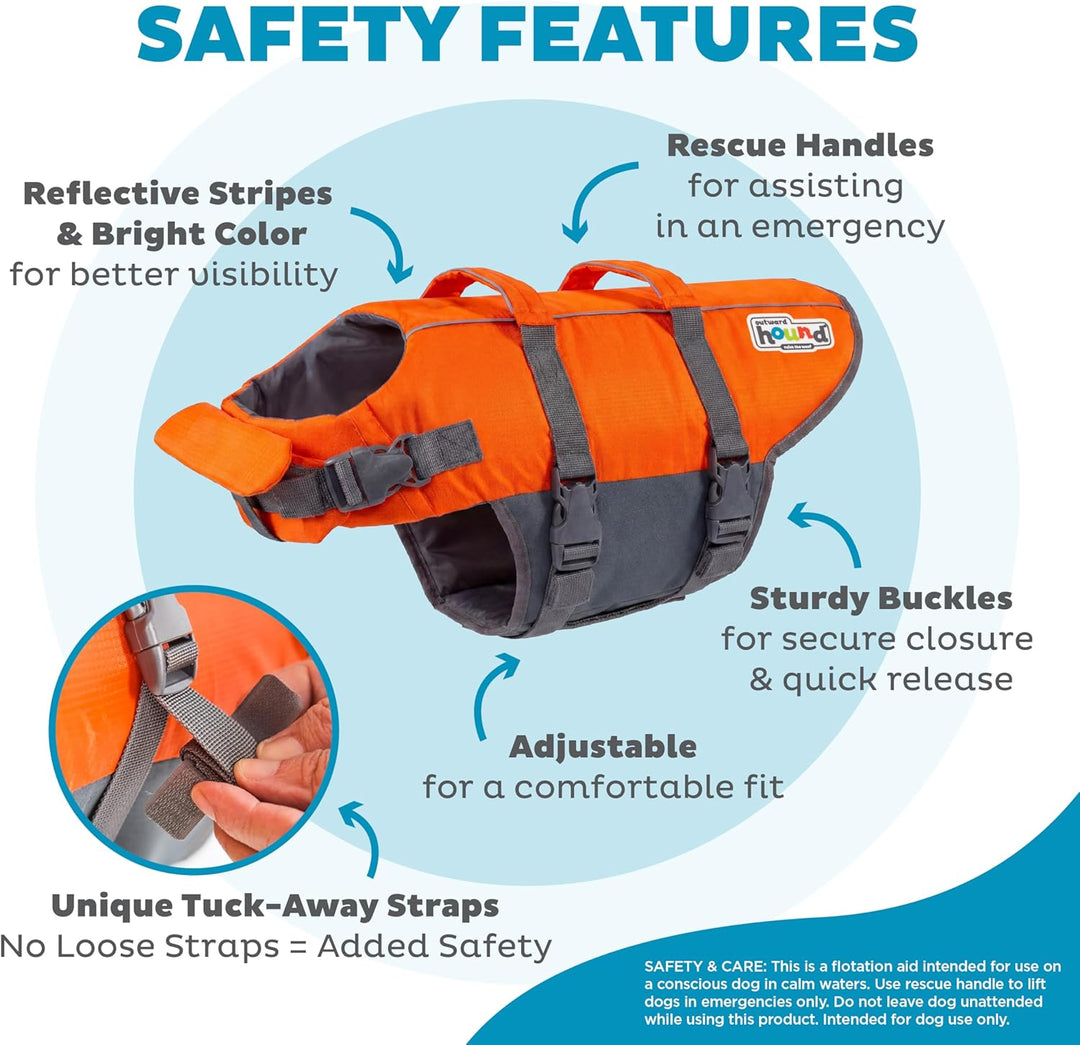 Kyjen 22020 Outward Hound Ripstop Quick Release Easy Fit Rettungsweste für Hunde, verstellbar, Gröss