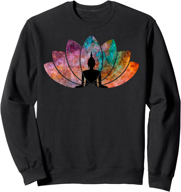 Lotus Blume Buddha Goa PsyTrance Yoga Meditation Sweatshirt
