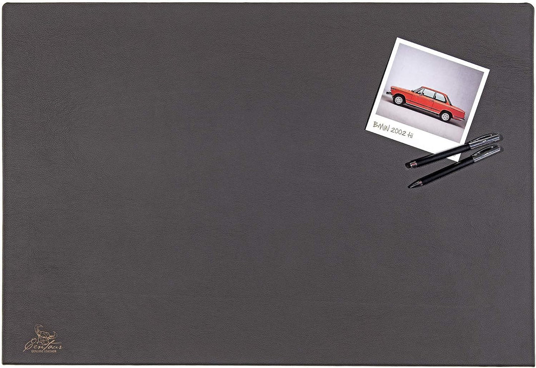 Centaur - Hochwertige Leder Schreibtischunterlage mit 90° Kantenschutz - Chocolate 55x80 cm - ideal