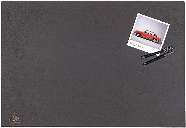 Centaur - Hochwertige Leder Schreibtischunterlage mit 90° Kantenschutz - Chocolate 55x80 cm - ideal