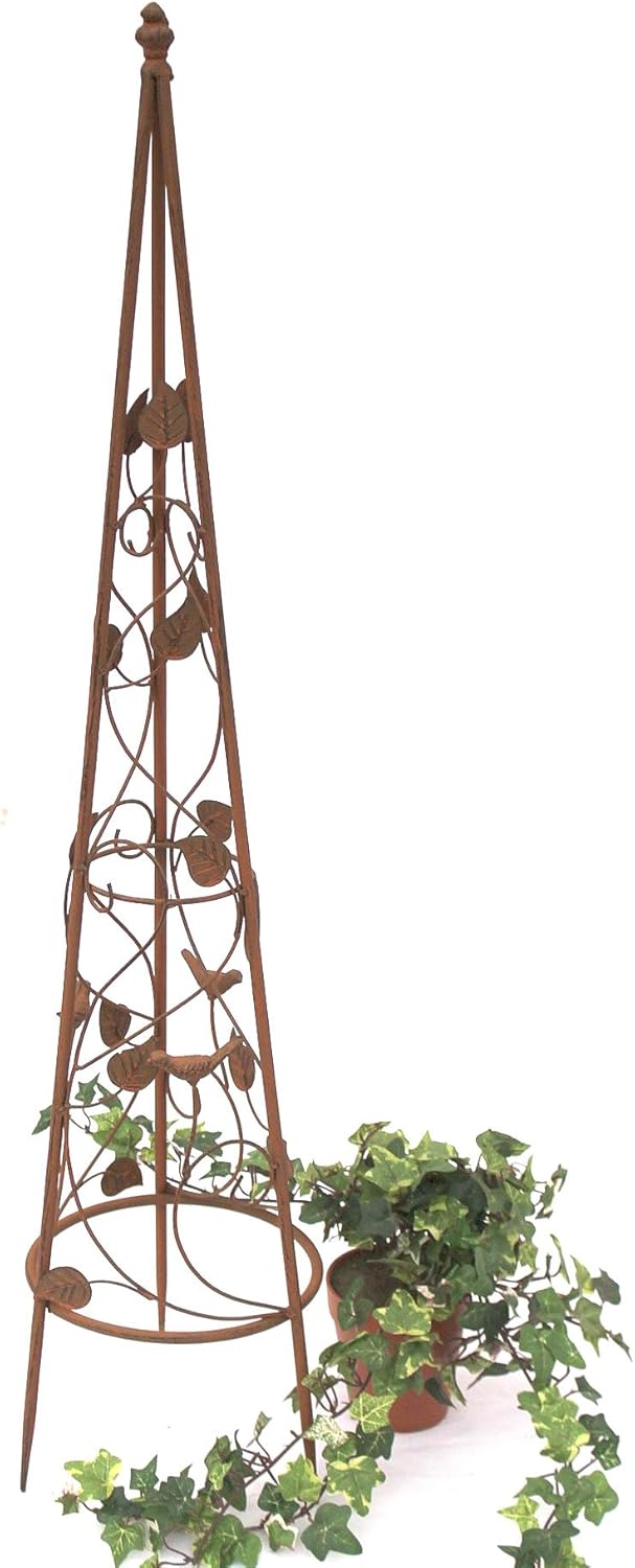 DanDiBo Rankhilfe Pyramide 082547 aus Metall 95 cm bis164 cm Kletterhilfe Rankgerüst Ranke (S - 95 c