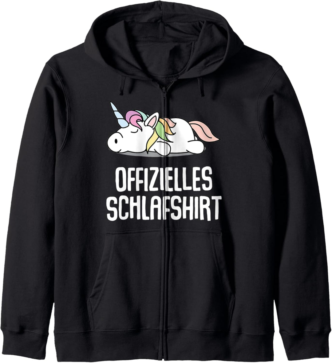 Offizielles Schlafshirt Pyjama Nachthemd Einhorn Geschenk Kapuzenjacke