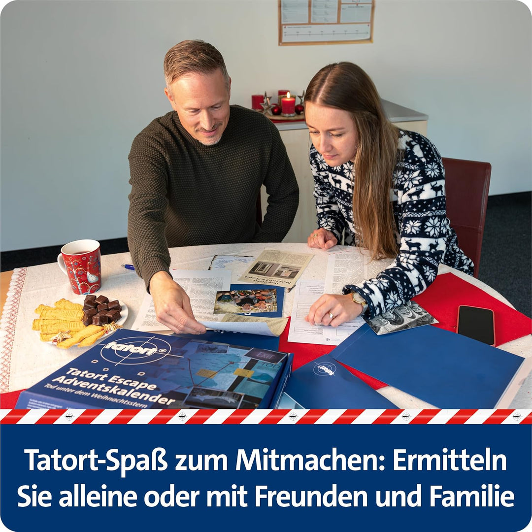 FRANZIS 67197 - Tatort Adventskalender, Tod unter dem Weihnachtsstern, Escape Room Adventskalender m