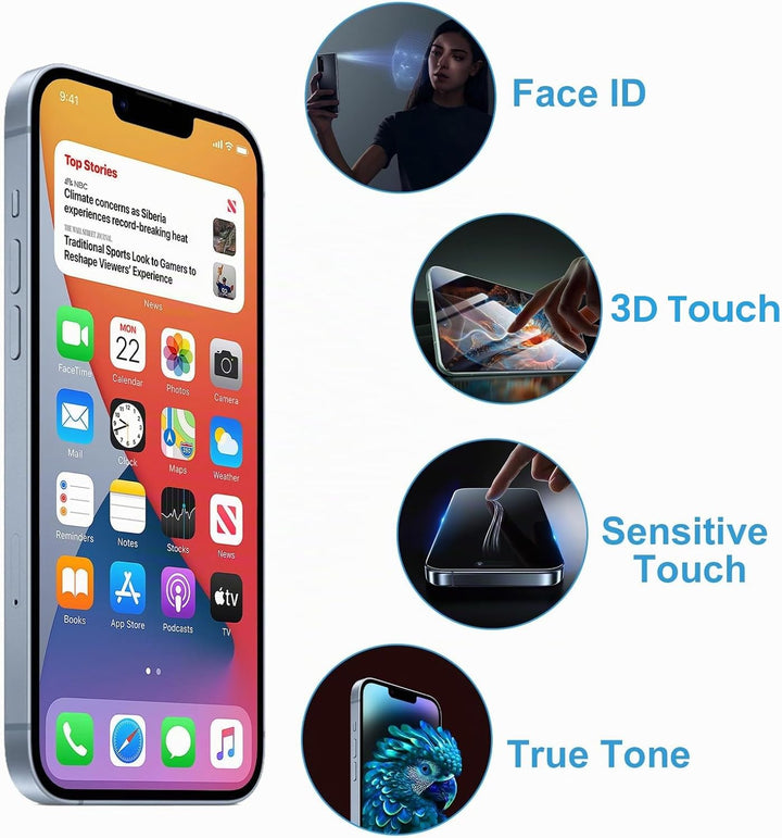 Dinow Display für iPhone 12 12 Pro, 6.1" Bildschirm für iPhone 12 für iPhone 12 Pro Full HD 3D Touch