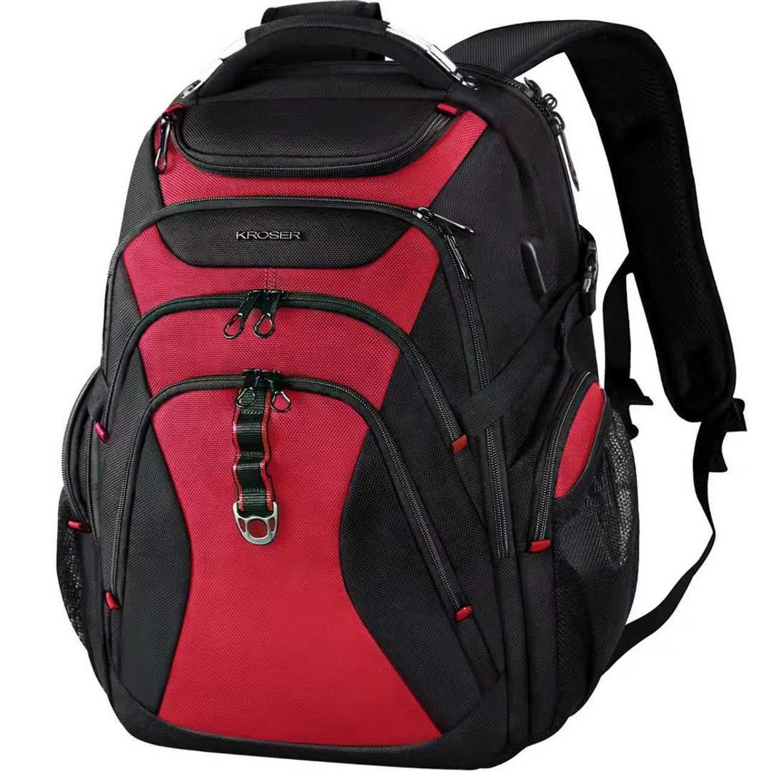 KROSER Laptop Rucksack Herren 17,3 Zoll Reise XL BusinessRucksack Schwerlast Wasserdicht mit Hartges