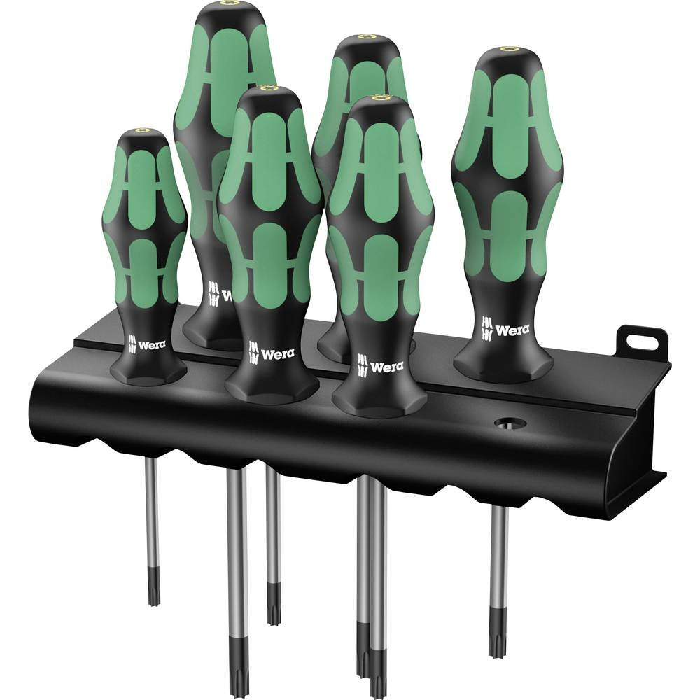 Wera Schraubendrehersatz 367/6 TORX® HF Kraftform Plus mit Haltefunktion + Rack, 6-teilig, 050280590