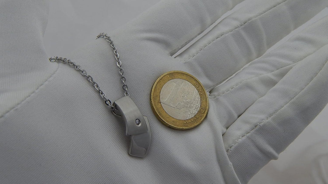 Hanessa Kette aus Edelstahl Damen-Schmuck Hals-Kette und Anhänger aus hochwertigem 316L Stahl " In S