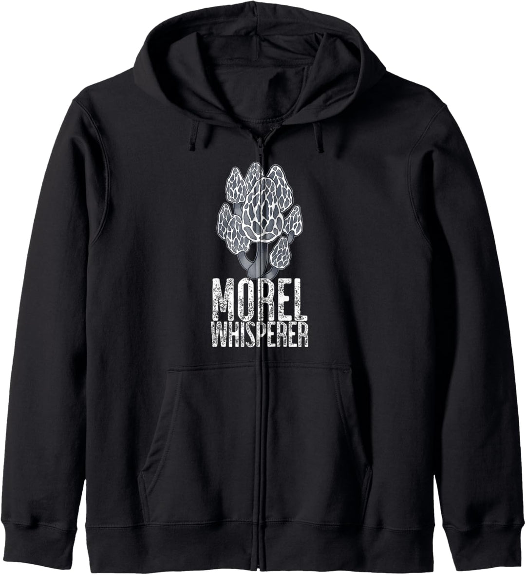 MOREL WHISPERER MORCHELFLÜSTERER Pilze Mykophile Meme Kapuzenjacke