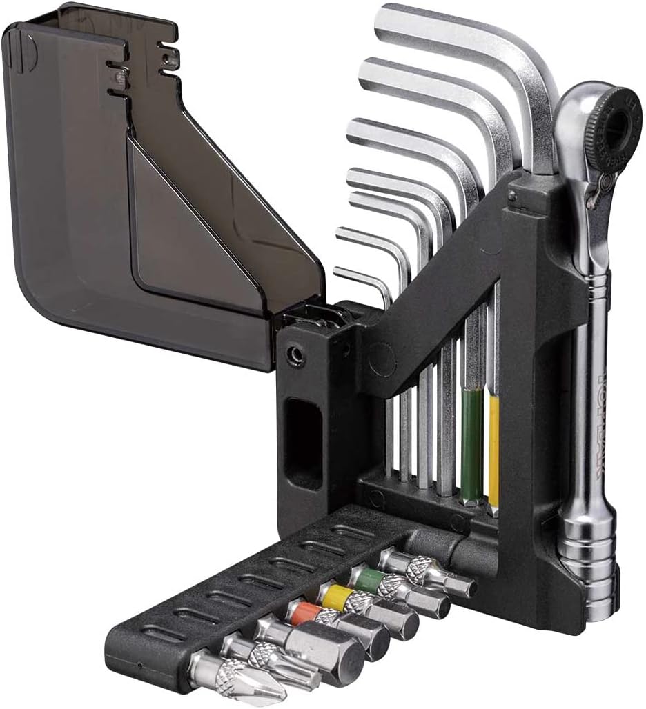 Topeak Unisex – Erwachsene Omni Toolcard Miniwerkzeuge, Schwarz-Silber, 10,1cm
