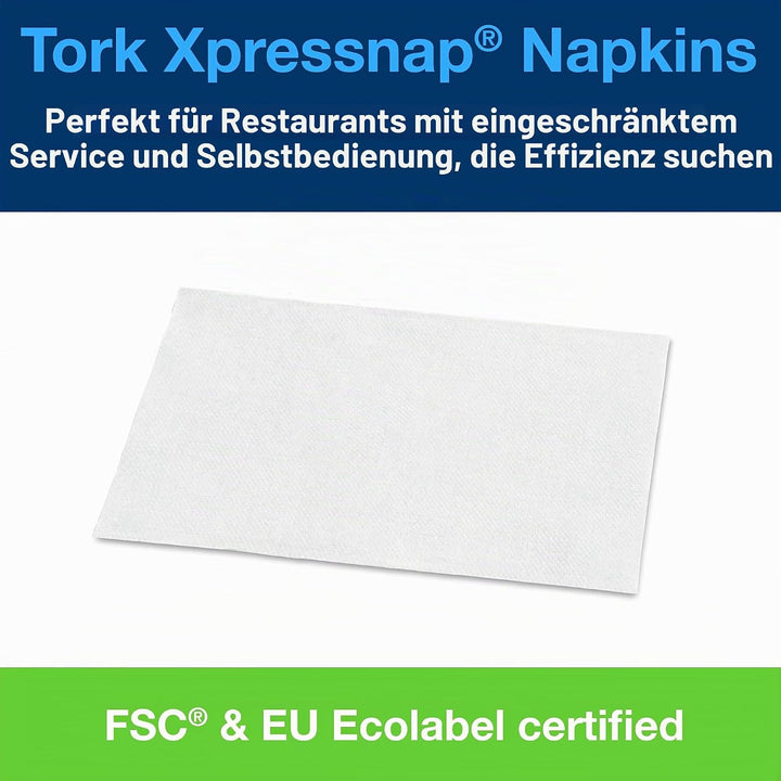 Tork 15850 Xpressnap Extra Soft Spenderserviette unbedruckt / Weisse Papierserviette für Serviettens
