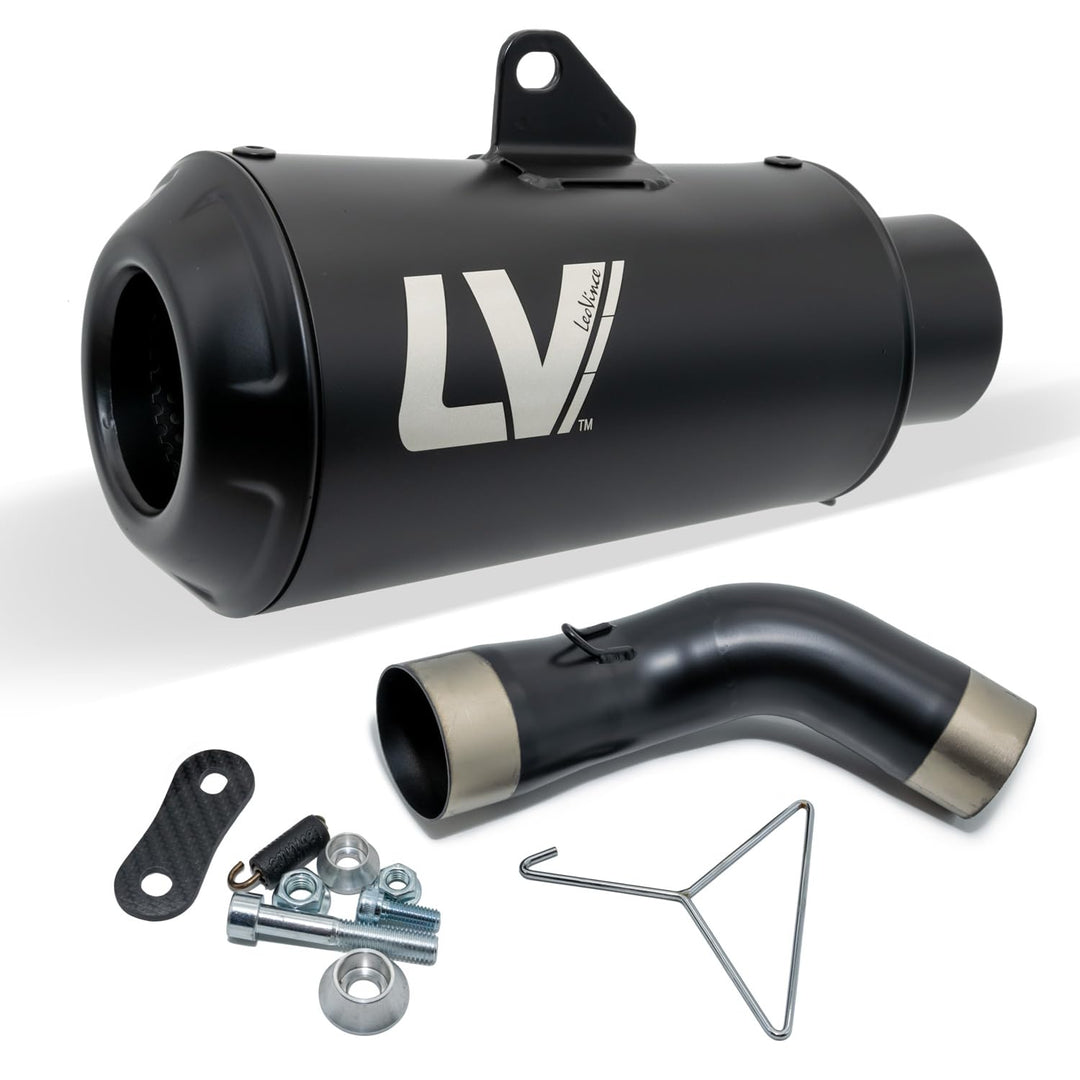 Endschalldämpfer LeoVince SLIP-ON SBK LV-10 FULL BLACK, Edelstahl schwarz, mit Zulassung für Kawasak