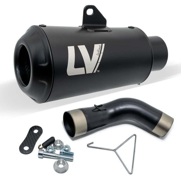 Endschalldämpfer LeoVince SLIP-ON SBK LV-10 FULL BLACK, Edelstahl schwarz, mit Zulassung für Kawasak