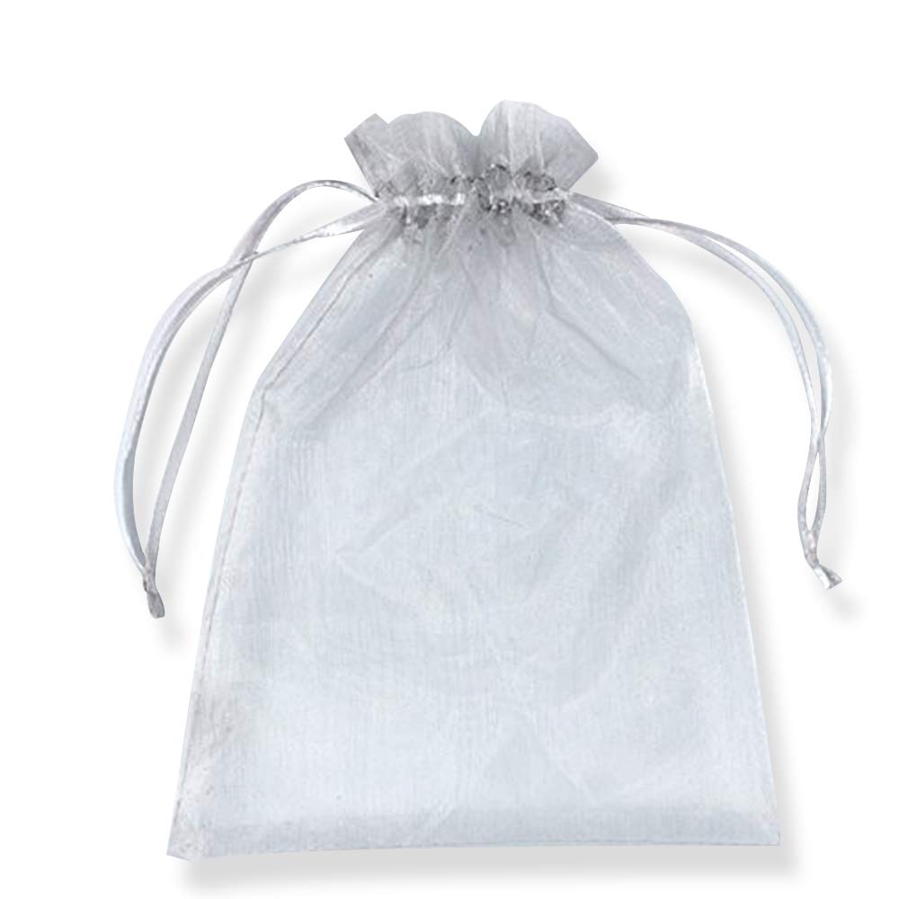 PLECUPE 100 Stück Organzasäckchen, Organzabeutel 30x40 cm, Tunnelzug Hochzeit Säckchen, Schmuckbeute