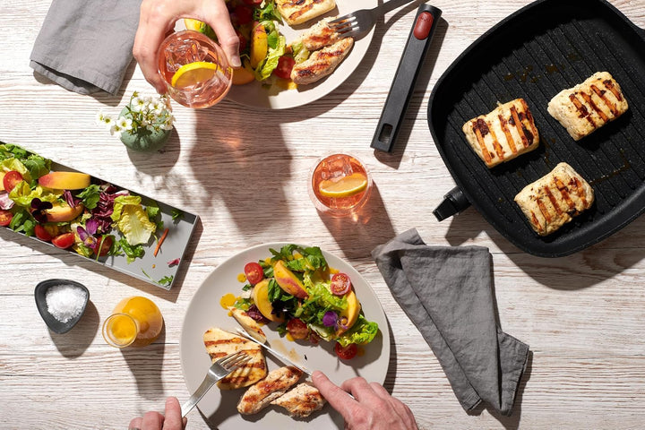 Woll Diamond Logic XR Grillpfanne, viereckig, mit Rillen - Induktiv -, 28 cm x 28 cm, 4.5 cm hoch, m