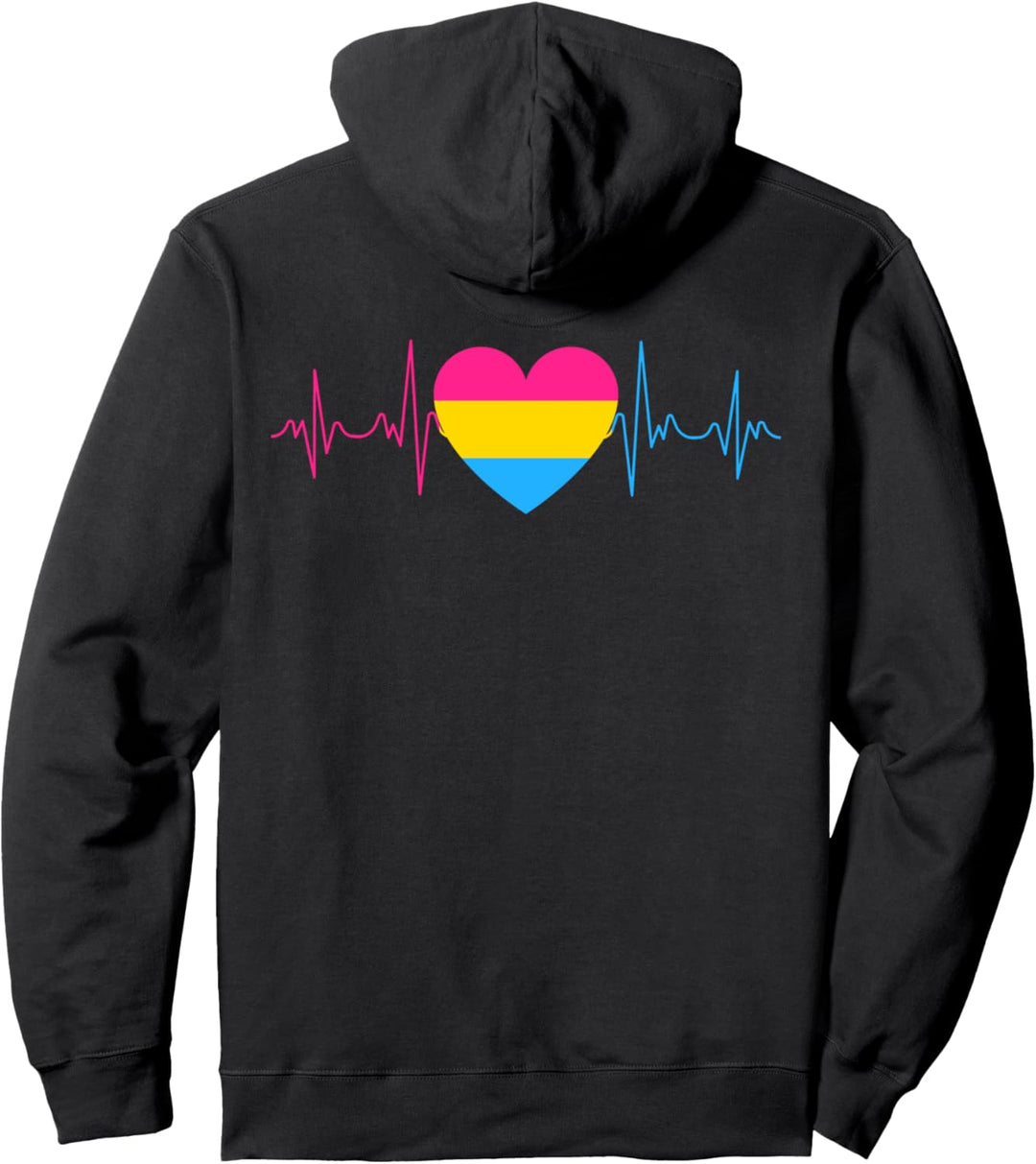 Pansexual Heartbeat Pan Pride Geschenk Pullover Hoodie