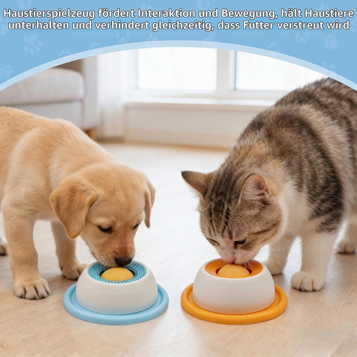 2 Stück Schleckball Hund, Smoothie Dog Schleckball für Hunde, Lick Sphere Bowl, Leckkugel Schleckspi