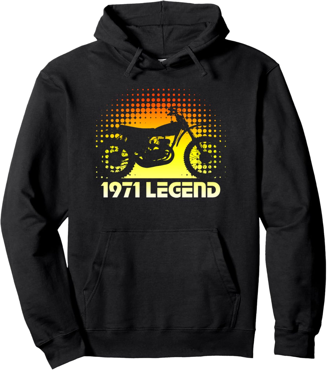 Jahrgang 1971 Retro Motocross Dirt Bike 50. Geburtstag Pullover Hoodie