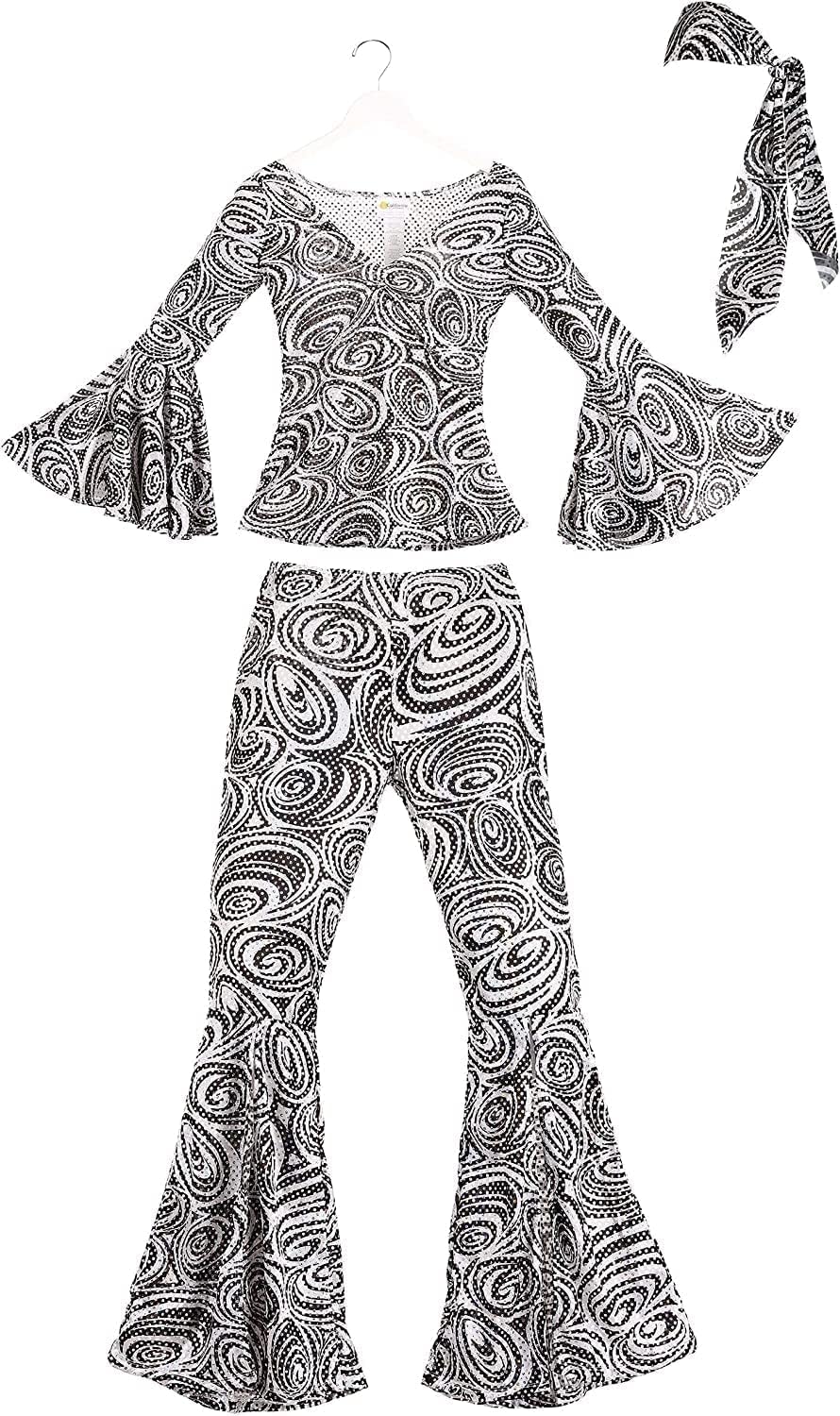 California Costumes Damen Foxy Lady Disco Kostüm, Weiss, Schwarz, XL XL Weiss, Schwarz, XL Wei&#xDF;