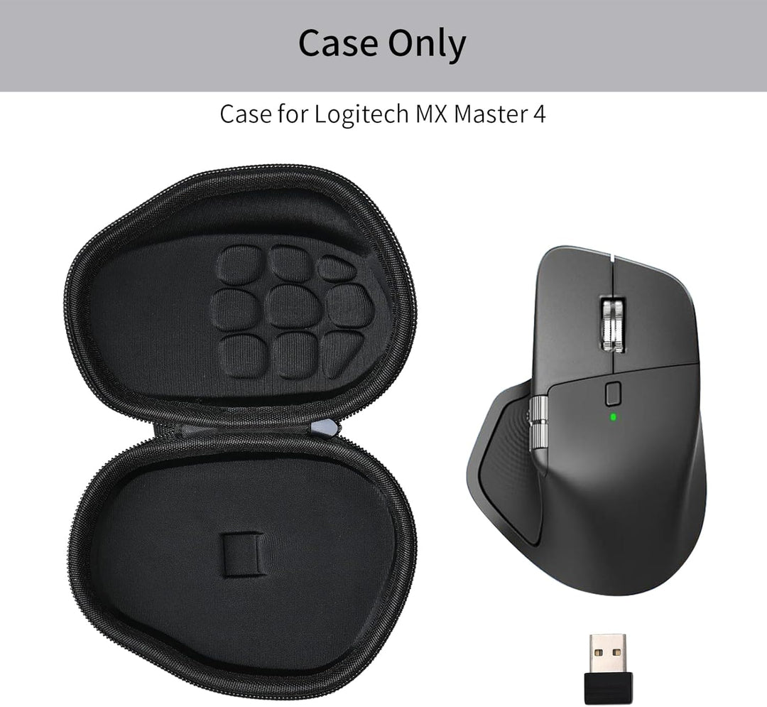 Tasche Hülle für Logitech MX Master 4/MX Master 3 Maus, Stossfest, Staubdicht, Wasserabweisend (Schw