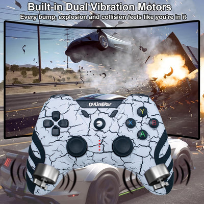 DuLingKer PC Controller Wireless, PS3 Controller PC Gamepad mit Dual Vibration, 2,4G Wireless Gaming