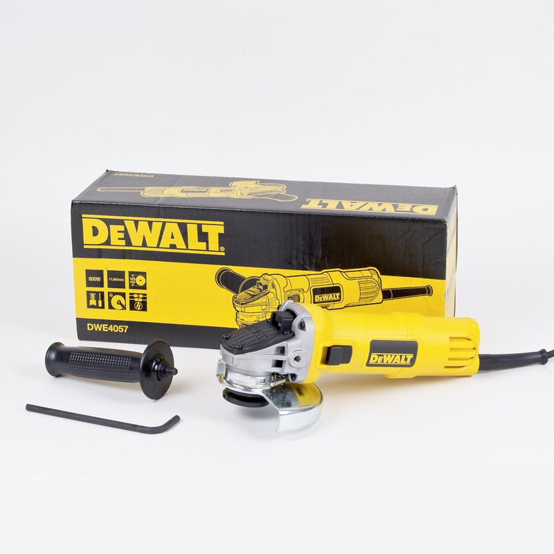 DeWalt Winkelschleifer (800 W, 125 mm Scheiben-ø, Wiederanlaufschutz, Sanftanlauf, für alle Standard