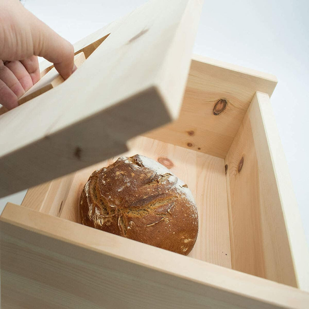 4betterdays.com NATURlich leben! Hochwertige Brotdose aus massivem Zirbenholz - 35x25x16 cm - Brotka