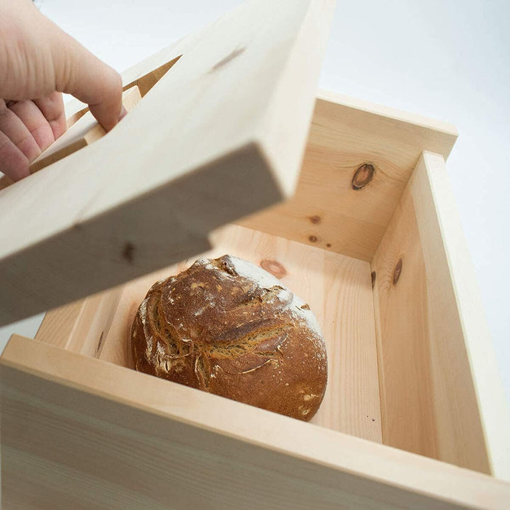 4betterdays.com NATURlich leben! Hochwertige Brotdose aus massivem Zirbenholz - 35x25x16 cm - Brotka