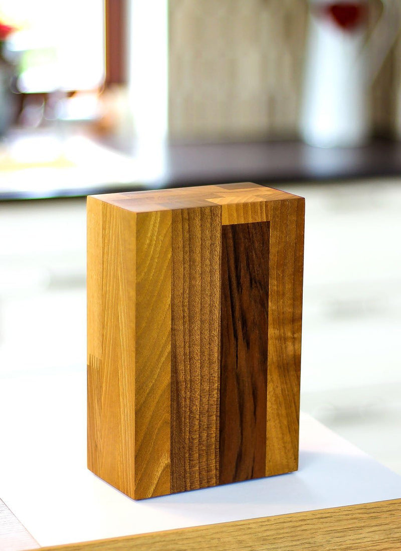 Schubica Messerblock BLOQ 701 unbestückt | Magnetblock Holz für 6 Messer | Nussbaum Messerleiste | M