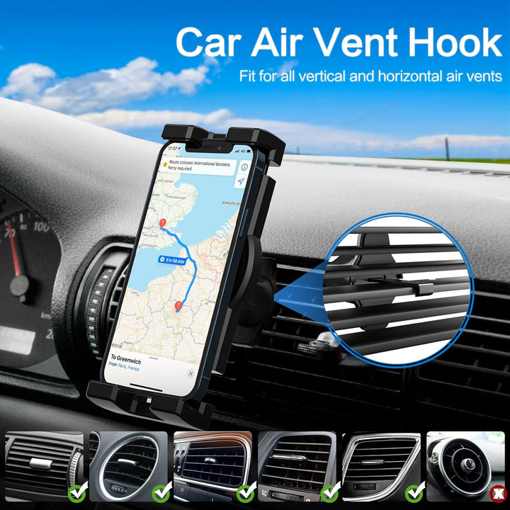 woleyi Universeller Auto Tablet Halter, 3-in-1 Tablet & Handy Autohalterung Armaturenbrett Windschut